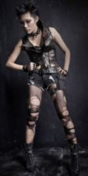  TROUSERS Punk Rave K-127/BK -  