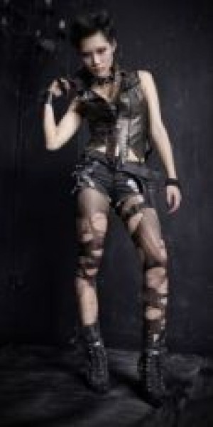  TROUSERS Punk Rave K-127/BK -  