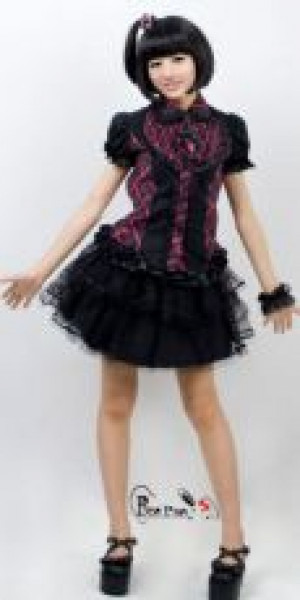  c  BLOUSE Punk Rave LY-009/BK-PI -  