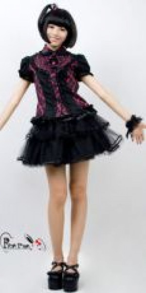  c  BLOUSE Punk Rave LY-009/BK-PI -  