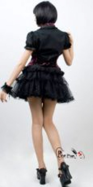  c  BLOUSE Punk Rave LY-009/BK-PI -  