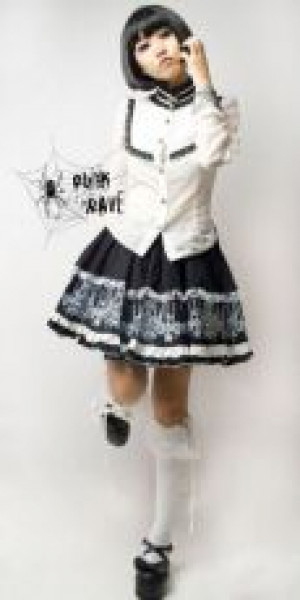  BLOUSE Punk Rave Y-267/WH -  