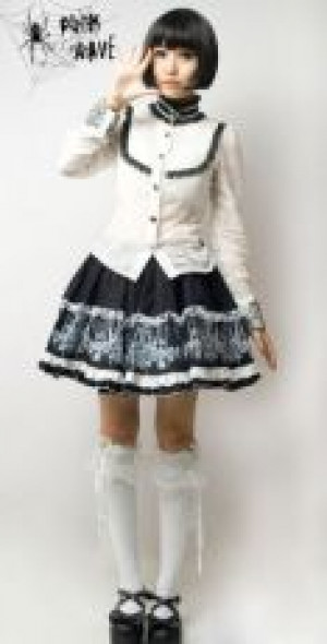  BLOUSE Punk Rave Y-267/WH -  