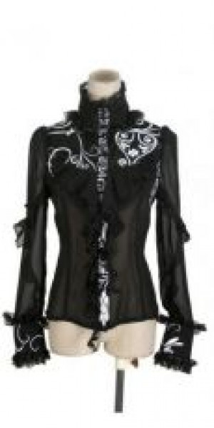  c  BLOUSE Punk Rave Y-356/BK-WH -  