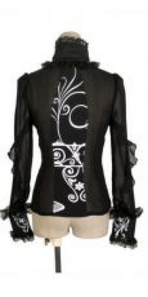  c  BLOUSE Punk Rave Y-356/BK-WH -  