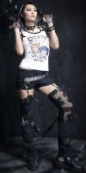  TROUSERS Punk Rave K-126/BK -  