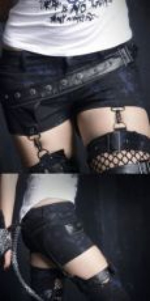  TROUSERS Punk Rave K-126/BK -  