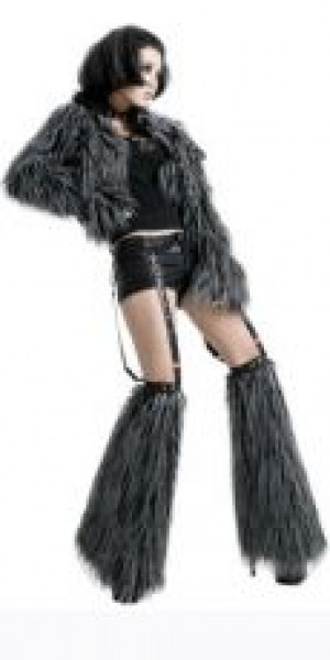  TROUSERS Punk Rave K-147/BK-GY -  