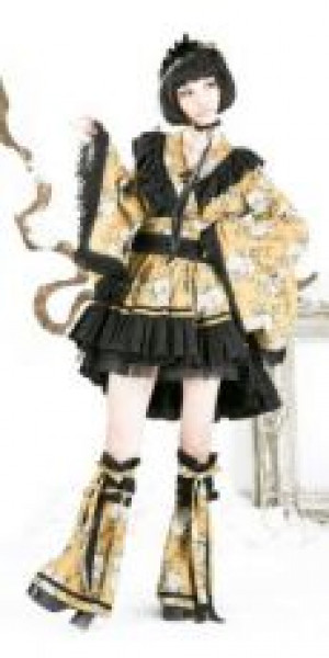  KIMONO Punk Rave Q-114/BK-YE /  /  /  / -  