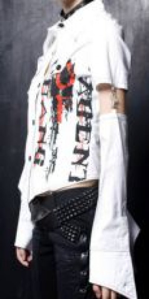  BLOUSE Punk Rave Y-292/WH -  