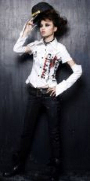  BLOUSE Punk Rave Y-292/WH -  