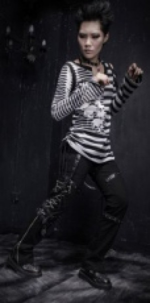  TROUSERS Punk Rave K-125/BK -  