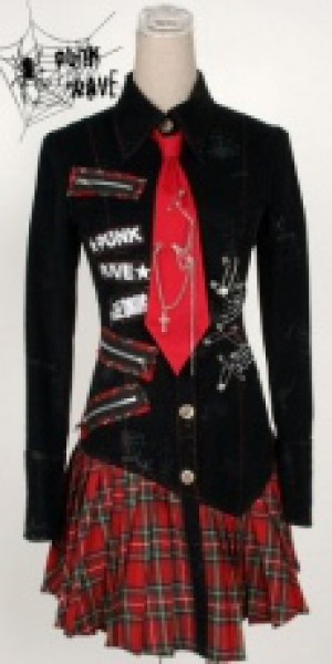    TOP & SKIRT Punk Rave Q-083/BK -  