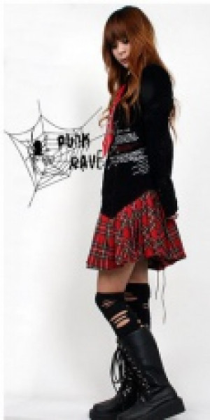    TOP & SKIRT Punk Rave Q-083/BK -  