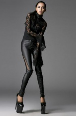 TROUSERS Punk Rave K-152/BK -  