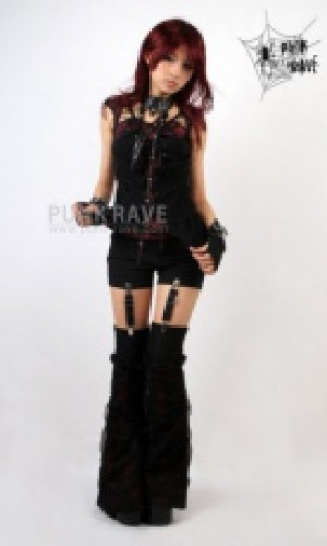 T-SHIRT Punk Rave T-247/BK-RD -  