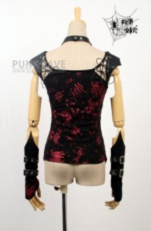  T-SHIRT Punk Rave T-247/BK-RD -  
