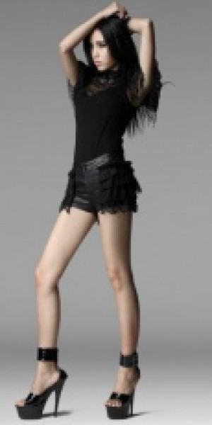  TROUSERS Punk Rave K-155/BK -  