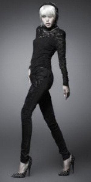  TROUSERS Punk Rave K-166/BK -  