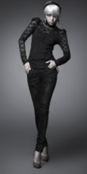  TROUSERS Punk Rave K-166/BK -  