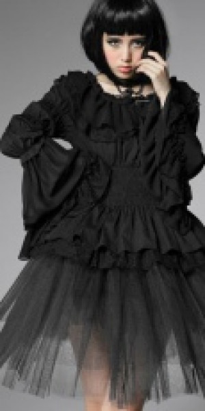  BLOUSE Punk Rave LY-041/BK -  