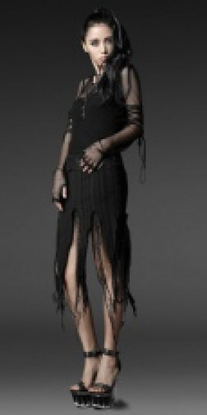  =SKIRT= Punk Rave Q-196/BK -  