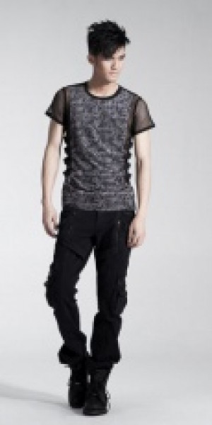  T-SHIRT Punk Rave T-311/BK-GY -  