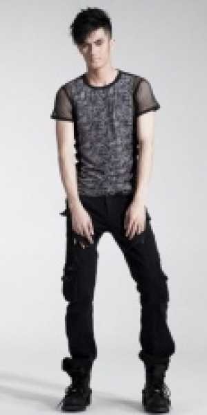  T-SHIRT Punk Rave T-311/BK-GY -  