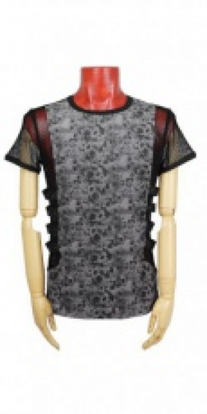  T-SHIRT Punk Rave T-311/BK-GY -  