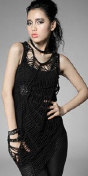  BLOUSE Punk Rave T-318/BK -  