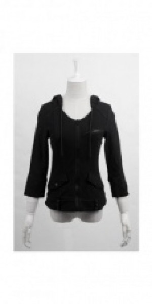  Hooded Jacket Punk Rave Y-447/BK -  