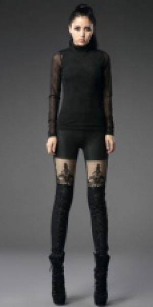  TROUSERS Punk Rave K-244/BK-YE -  