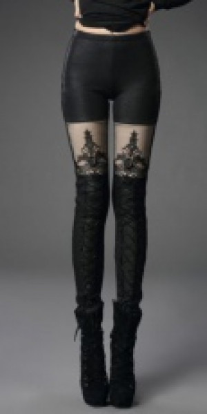  TROUSERS Punk Rave K-244/BK-YE -  