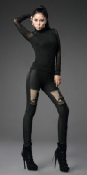 TROUSERS Punk Rave K-244/BK-YE -  