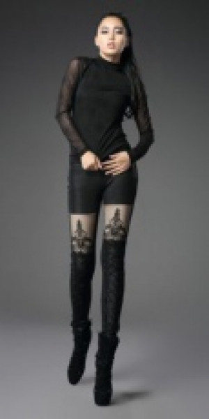  TROUSERS Punk Rave K-244/BK-YE -  