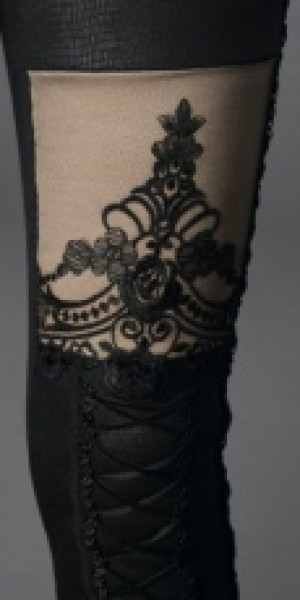  TROUSERS Punk Rave K-244/BK-YE -  
