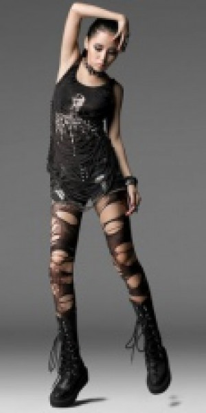  T-SHIRT Punk Rave T-304/BK -  