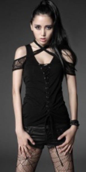  T-SHIRT Punk Rave T-306/BK -  