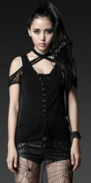  T-SHIRT Punk Rave T-306/BK -  