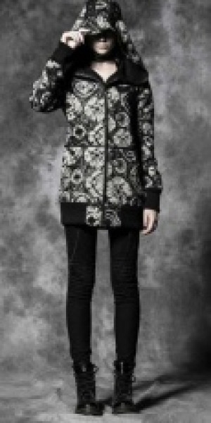  Hooded Jacket Punk Rave Y-476/BK -  