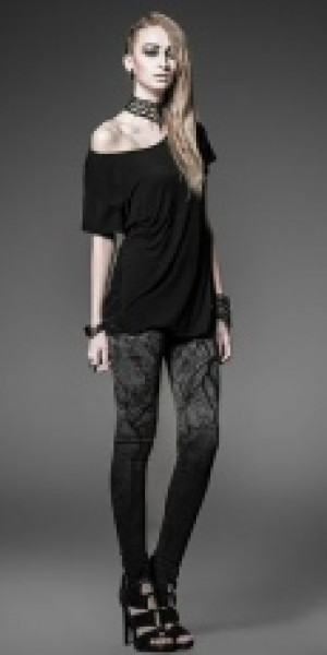  Leggins Punk Rave K-181/BK-GY -  