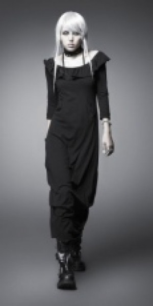  Long Black Dress Punk Rave PQ-021/BK -  