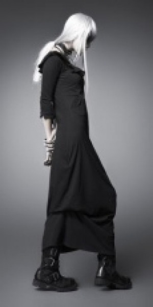  Long Black Dress Punk Rave PQ-021/BK -  