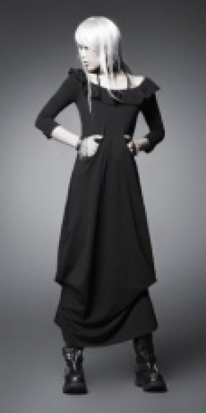  Long Black Dress Punk Rave PQ-021/BK -  