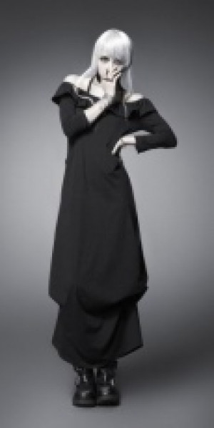 Long Black Dress Punk Rave PQ-021/BK -  