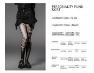  Skirt Punk Rave PQ-031/BK -  