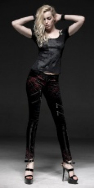  TROUSERS Punk Rave K-176/BK-RD -  