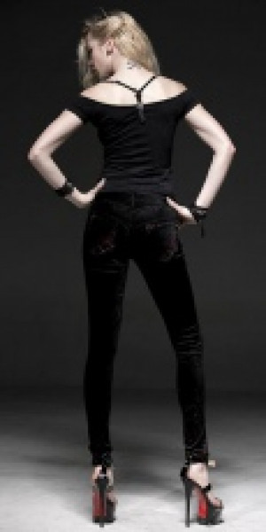  TROUSERS Punk Rave K-176/BK-RD -  