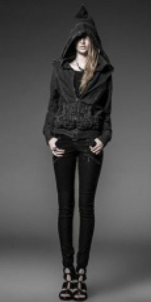  Hooded Jacket Punk Rave PY-043/BK -  