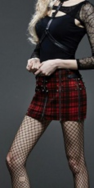  SKIRT Punk Rave Q-264/BK-RD -  